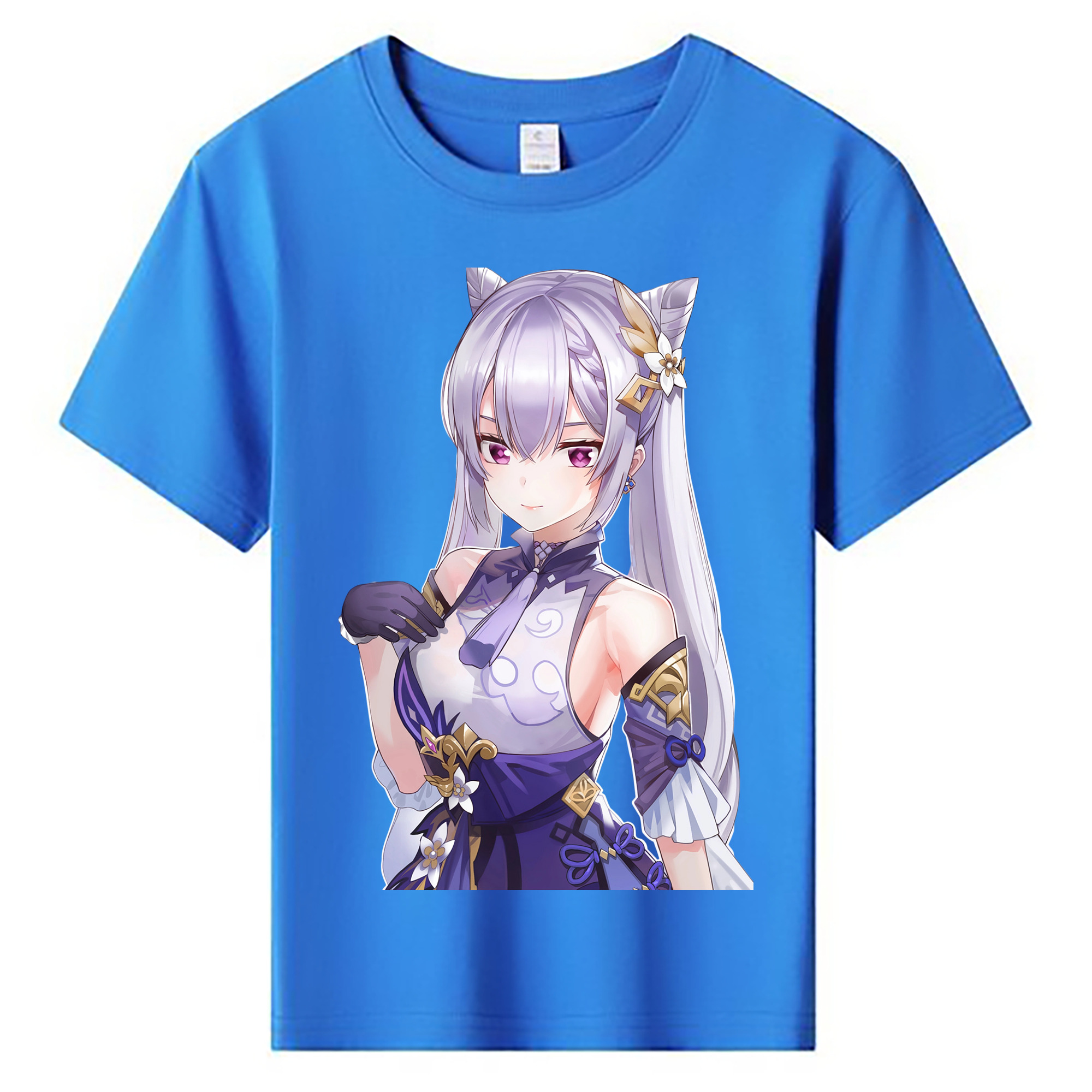 げんし神 刻晴 こくせい genshin Kokusei 綿100％キッズTシャツ（フロントプリント）